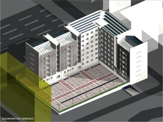 SOCIAL HOUSING BUILDING LOCATED IN THE AREA OF THE OFFICE DISTRICT OF THE CITY